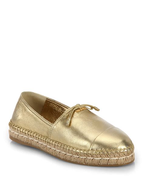 prada metallic espadrilles|new prada men's shoes loafers.